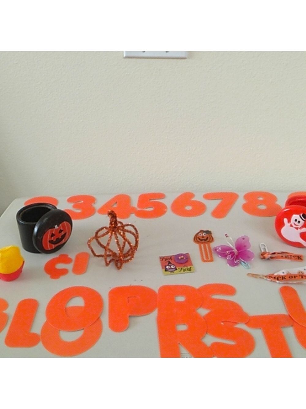 A-Bundle- Halloween Themed Craft Set with Orange Letters